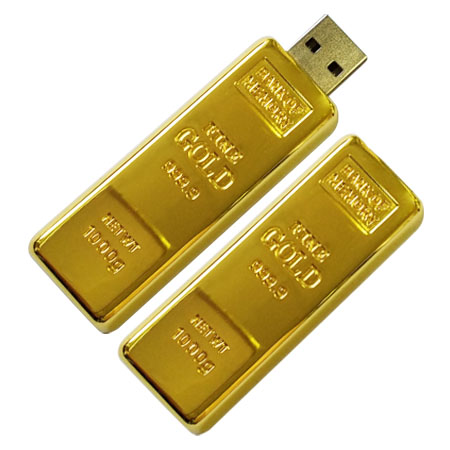 USB флешка выполнена в виде слитка золота. Материал: металл. Размеры: 6 х2,2х1,1 см. Логотип рекомендуем наносить методом лазерной гравировки. Цена указана на 16 GB. Возможные объемы памяти: 32, 64 GB. Минимальный тираж от 50 штук.