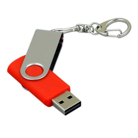 USB флешка металлическая Твист красная (8Гб)