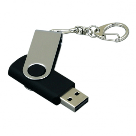 USB флешка Твист черная на 8Гб в металлическом корпусе с пластиковыми вставками. Имеет карабин. Размеры: 55*18*8 мм. Логотип рекомендуем наносить методом лазерной гравировки или тампопечати. Возможные объемы памяти: 16, 32, 64 Гб. Минимальный тираж от 50 штук.