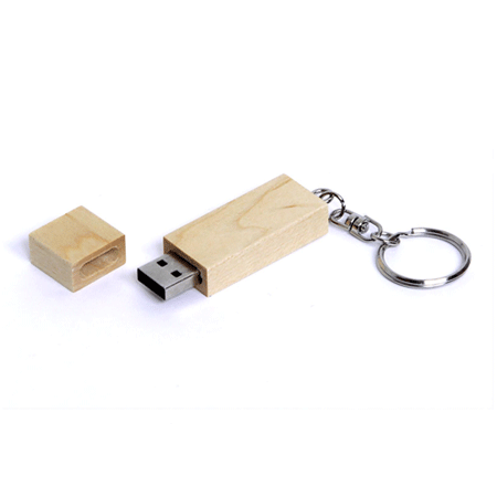 USB флешка прямоугольная Bamboo светлая (8Гб)