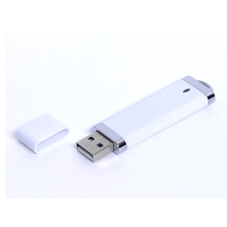 USB флешка Эконом белая с объемом памяти 8Гб в пластиковом корпусе с алюминиевыми вставками.Размеры: 74 х 20 х 7 мм. Рекомендуем наносить логотип методом тампопечати. Возможные объемы памяти: 16, 32 и 64 Гб.  Минимальный тираж от 50 штук.