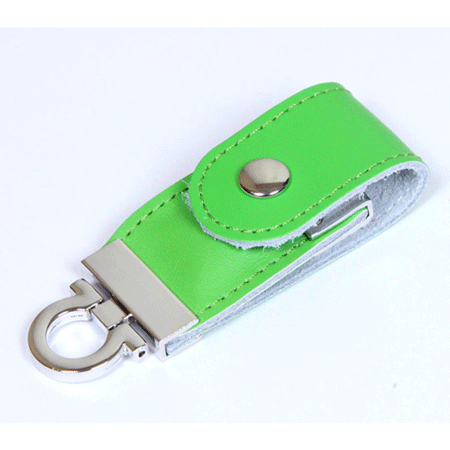 USB флешка Vis зеленая на 8Гб в кожаном корпусе с металлическими вставками. Размеры: 17*27*70 мм. Идеально подходит под гравировку и тампопечать.  Возможные объемы памяти: 16, 32, 64 Гб. Минимальный тираж от 50 штук.