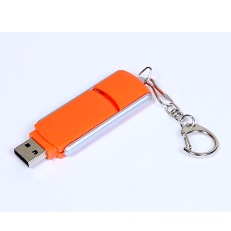 USB флешка  «Трансформер» оранжевая (8Гб) изготовлена из пластика. Имеет выдвижной механизм. Укомплектована карабином. Размеры: 59*15*9 мм. Идеально подходит под тампопечать. Возможные объемы памяти: 16, 32, 64 Гб. Минимальный тираж 50 штук.