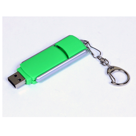USB флешка  «Трансформер» зеленая (8Гб) изготовлена из пластика. Имеет выдвижной механизм. Укомплектована карабином. Размеры: 59*15*9 мм. Идеально подходит под тампопечать. Возможные объемы памяти: 16, 32, 64 Гб. Минимальный тираж 50 штук.