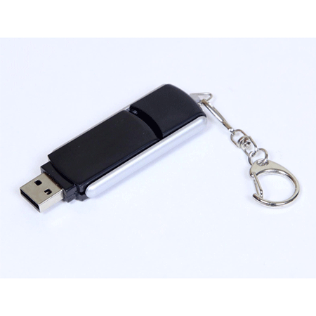 USB флешка  «Трансформер» черная (8Гб) изготовлена из пластика. Имеет выдвижной механизм. Укомплектована карабином. Размеры: 59*15*9 мм. Идеально подходит под тампопечать. Возможные объемы памяти: 16, 32, 64 Гб. Минимальный тираж 50 штук.