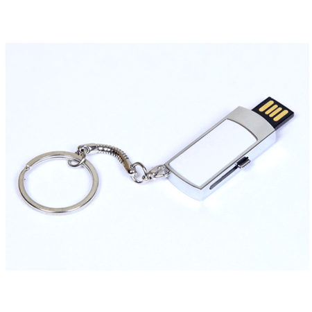 USB флешка  «Компакт» белая на 8Гб сделана в металлическом корпусе с пластиковыми вставками. USB флешка  «Компакт»  имеет выдвижной механизм, укомплектован  карабином. Размеры: 39*17*5 мм. Логотип рекомендуем наносить методом тампопечати или гравировки. Возможные объемы памяти: 16, 32, 64 Гб. Минимальный тираж 50 штук.