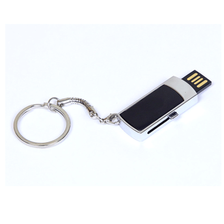 USB флешка  «Компакт» черная на 8Гб сделана в металлическом корпусе с пластиковыми вставками. USB флешка  «Компакт»  имеет выдвижной механизм, укомплектован  карабином. Размеры: 39*17*5 мм. Логотип рекомендуем наносить методом тампопечати или гравировки. Возможные объемы памяти: 16, 32, 64 Гб. Минимальный тираж 50 штук.