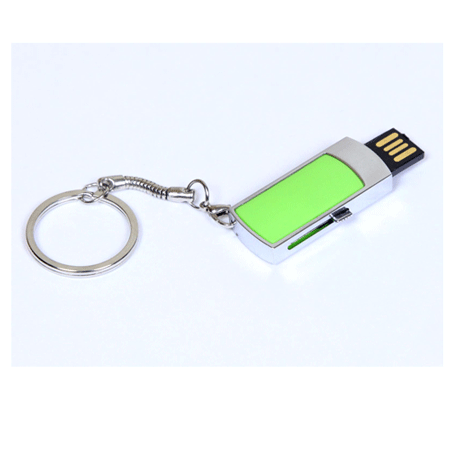 USB флешка  «Компакт» зеленая на 8Гб сделана в металлическом корпусе с пластиковыми вставками. USB флешка  «Компакт»  имеет выдвижной механизм, укомплектован  карабином. Размеры: 39*17*5 мм. Логотип рекомендуем наносить методом тампопечати или гравировки. Возможные объемы памяти: 16, 32, 64 Гб. Минимальный тираж 50 штук.