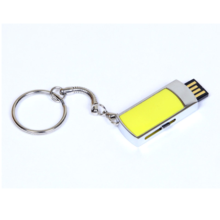 USB флешка  «Компакт» желтая на 8Гб сделана в металлическом корпусе с пластиковыми вставками. USB флешка  «Компакт»  имеет выдвижной механизм, укомплектован  карабином. Размеры: 39*17*5 мм. Логотип рекомендуем наносить методом тампопечати или гравировки. Возможные объемы памяти: 16, 32, 64 Гб. Минимальный тираж 50 штук.