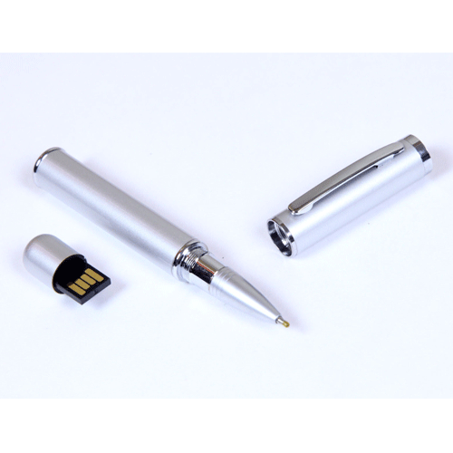 USB флешка Pen серебристая на 8Гб в металлическом корпусе. Метод нанесения: гравировка. Возможные объемы памяти: 16, 32, 64 Гб. Минимальный тираж 20 штук. 
