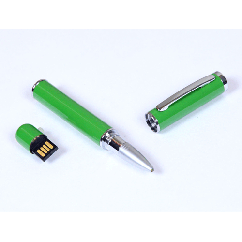 USB флешка Pen зеленая на 8Гб в металлическом корпусе. Метод нанесения: гравировка. Возможные объемы памяти: 16, 32, 64 Гб. Минимальный тираж 20 штук. 
