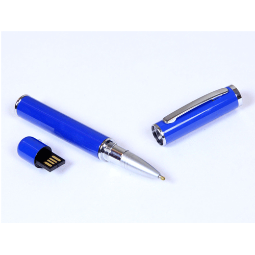 USB флешка Pen синяя на 8Гб в металлическом корпусе. Метод нанесения: гравировка. Возможные объемы памяти: 16, 32, 64 Гб. Минимальный тираж 20 штук. 