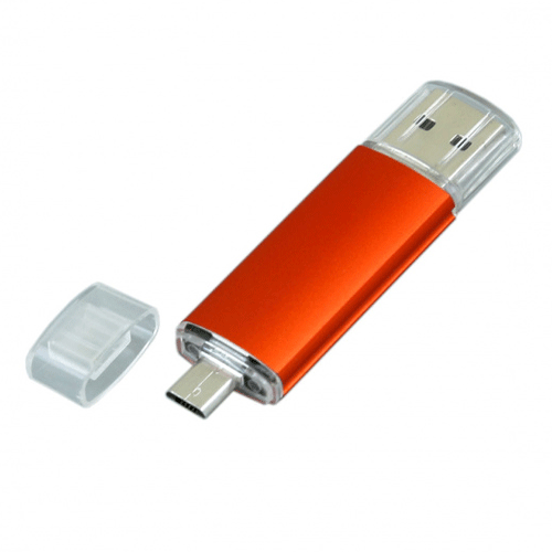 USB флешка с разъемом Micro USB Классик в оранжевом цвете выполнена в металлическом корпусе. Благодаря наличию разъема Micro USB флешку можно подключать к мобильным устройствам. Размеры: 6,5*1,6 см. Логотип рекомендуем наносить методом лазерной гравировки или тампопечати.  Возможные объемы памяти: 32, 64 Гб. Минимальный тираж от 50 штук.