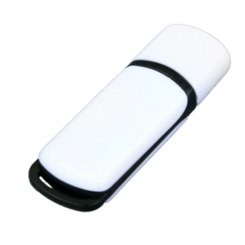 USB флешка «Клос» бело-черная (8Гб) в пластиковом корпусе с тонкими алюминиевыми вставками. Размеры: 33*15 мм Идеально подходит под тампопечать. Возможные объемы памяти: 16, 32, 64 Гб. Минимальный тираж от 50 штук.