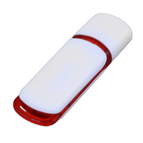 USB флешка «Клос» бело-красная (8Гб) в пластиковом корпусе с тонкими алюминиевыми вставками. Размеры: 33*15 мм Идеально подходит под тампопечать. Возможные объемы памяти: 16, 32, 64 Гб. Минимальный тираж от 50 штук.