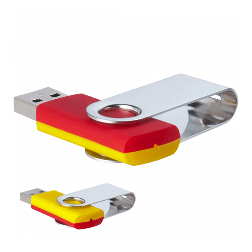 USB флешка металлическая «MIX» красно-желтая (8Гб)