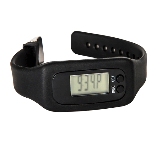 Смарт часы Step tracker черные с функциями: электронные часы, шагомер, счетчик калорий. Размер: 25х2, 8х1,5см. Изготовлены из силикона и пластика. Нанесение рекомендуем делать с помощью гравировки. Минимальный тираж 35 шт.