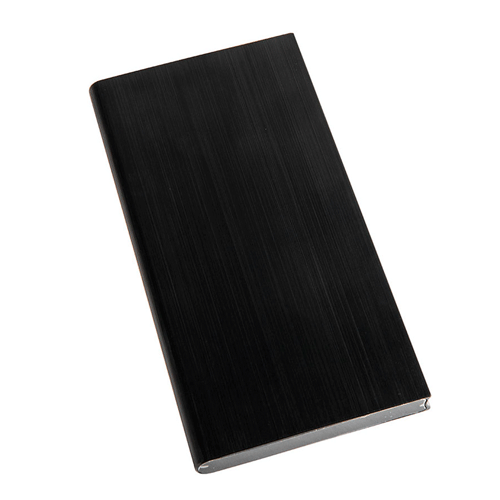 Внешний аккумулятор «Energy» черный (8000 mAh) имеет индикацию уровня зарядки. В комплект входит: зарядное устройство, кабель с разъемами для зарядки iPhone 4/4S, 5/5S/5C,6, Micro USB.  Размеры: 15,3х7,6х0,9см, материал металл. Способ нанесения лазерная гравировка. Минимальный тираж 10 штук.