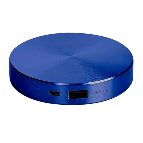 Универсальное зарядное устройство Ring синее в подарочной коробке. Аккумулятор Li-polymer, мощностью 6000 mAh. В комплект входит: зарядное устройство, провод с разъемом Micro USB. Размер универсального зарядного устройства: 8,6х1,5 см. Метод нанесения лазерная гравировка. Минимальный тираж 10 шт.