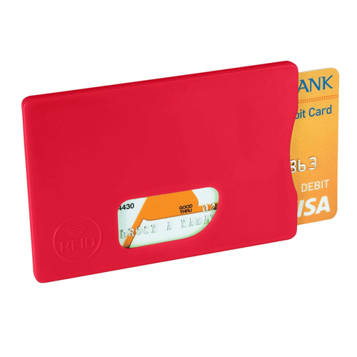 Защитный RFID чехол для кредитной карты красный