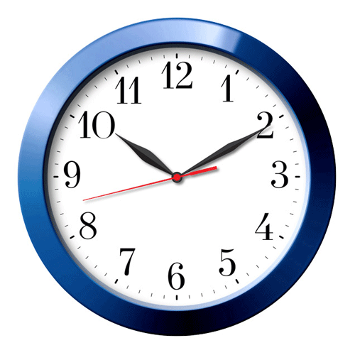 Часы настенные Тайм синие с логотипом на заказ