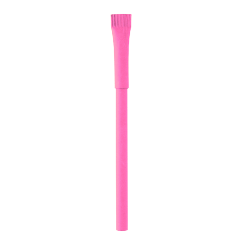 Ручка эко с нанесением логотипа компании бумажная Крафт розовая