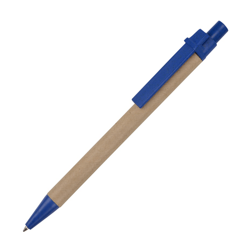 Ручка картонная шариковая Эко синяя