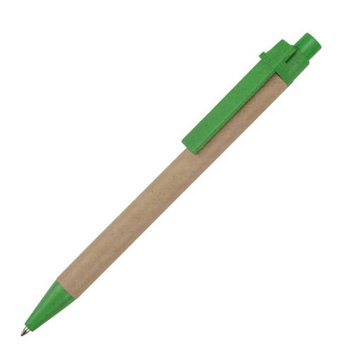Ручка картонная шариковая Эко зелёная