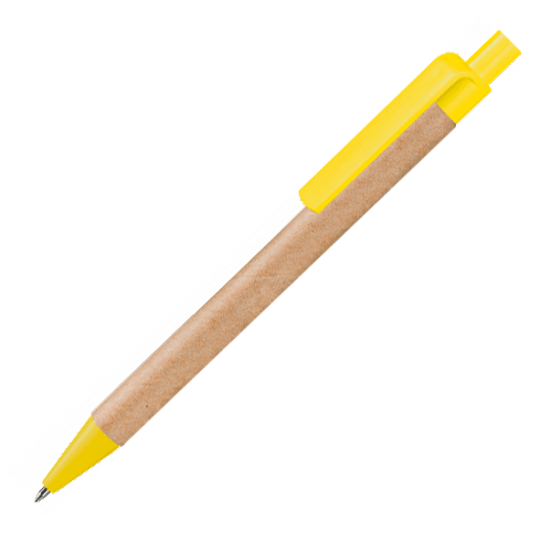 Ручка бумажная ЭКО 2 натуральный с желтым