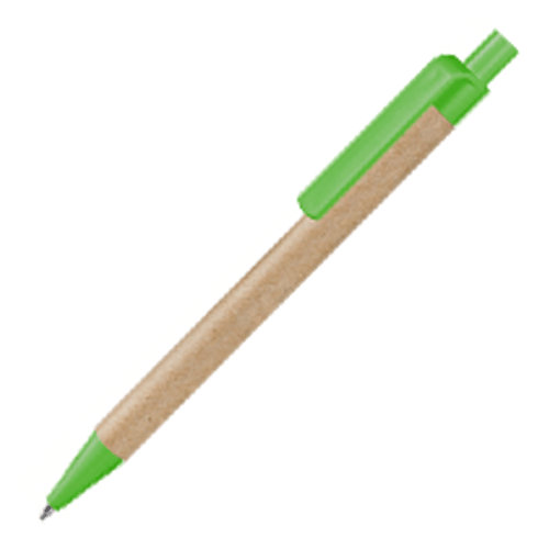 Ручка бумажная ЭКО 2 натуральный с салатовым