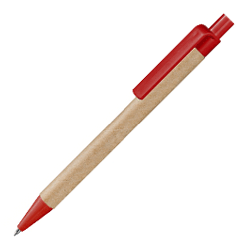 Ручка бумажная ЭКО 2 натуральный с красным