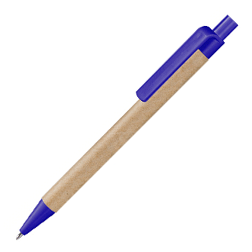 Ручка бумажная ЭКО 2 натуральный с синим