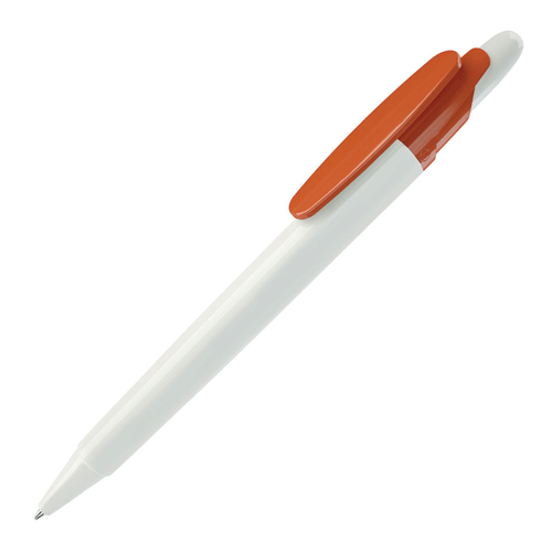 Ручка шариковая Lecce Pen OTTO KLIP бело-оранжевая
