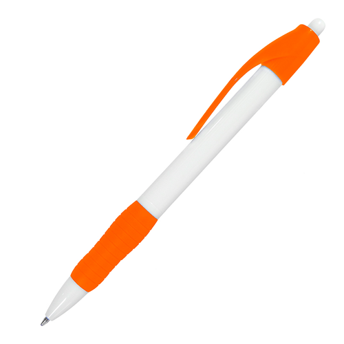 Ручка шариковая N4 бело-оранжевая