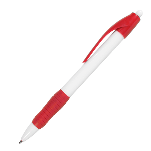 Ручка шариковая N4 бело-красная