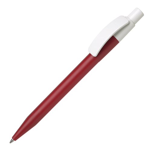 Ручка шариковая PIXEL красная итальянского бренда MAXEMA. Ручка с цветным телом и белым клипом. Механизм открывания нажимной. Способ нанесения логотипа тампопечать. Минимальный тираж от 300 шт.