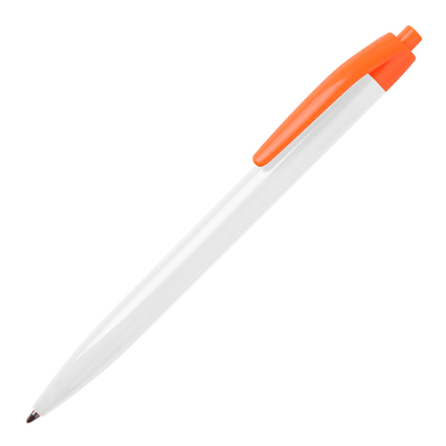 Ручка шариковая N8 бело-оранжевая