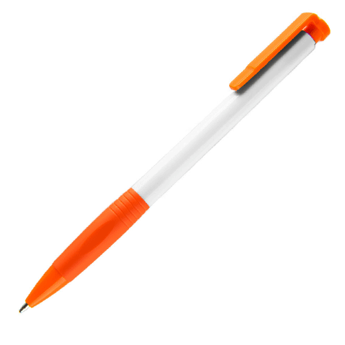 Ручка бело-оранжевая N13