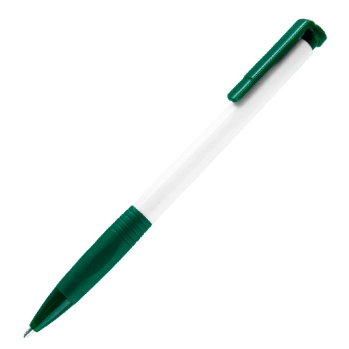 Ручка бело-зеленая N13