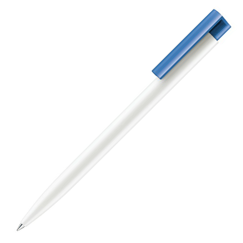 Ручка Senator NEW HIT MATT бело-голубая с логотипом на заказ