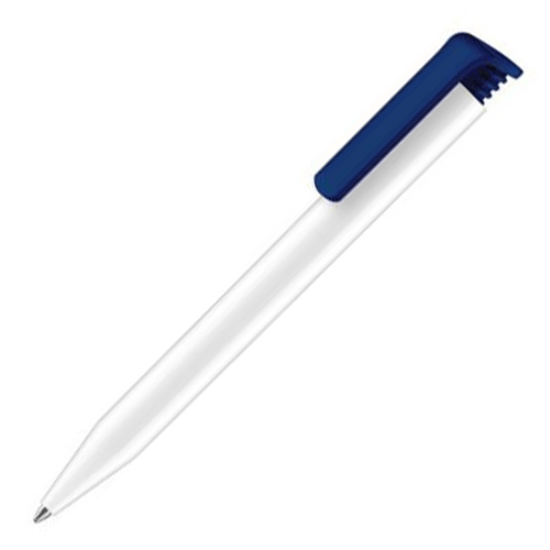 Ручка шариковая SUPER-HIT BASIC POLISHED  бело-темно-синяя