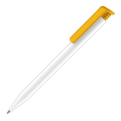 Ручка SUPER-HIT BASIC POLISHED бело-желтая