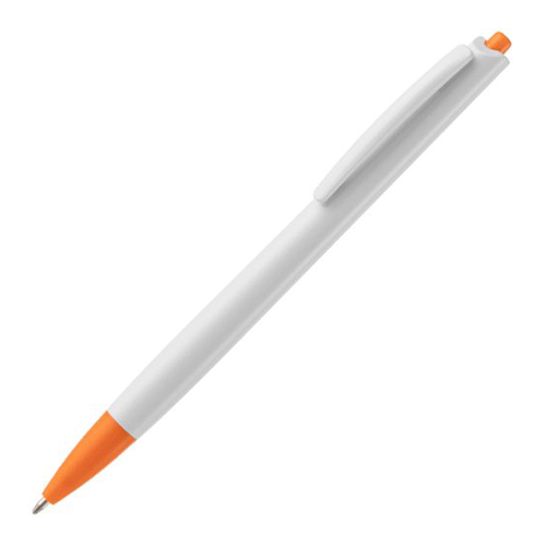 Ручка Tick белая с оранжевым
