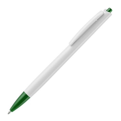 Ручка Tick белая с зелёным