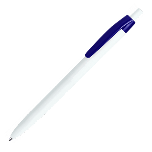 Ручка шариковая DAROM белая с темно-синим