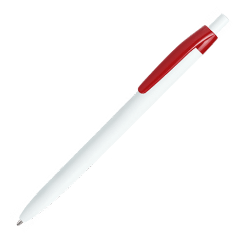 Ручка "DAROM" бело-красная на логотип компании