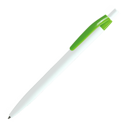 Ручка DAROM бело-салатовая для логотипа