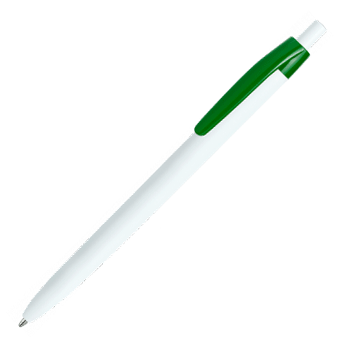 Ручка DAROM бело-зеленая с логотипом
