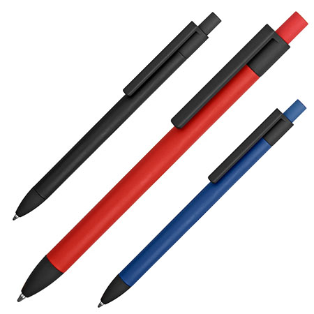 Ручки металлические шариковые с покрытием soft-touch Haptic