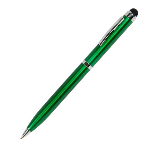 Ручка шариковая со стилусом CLICKER TOUCH зеленая